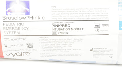 Vyaire 7700RIN Broselow/Hinkle Intubation Module Pink/Red (x)